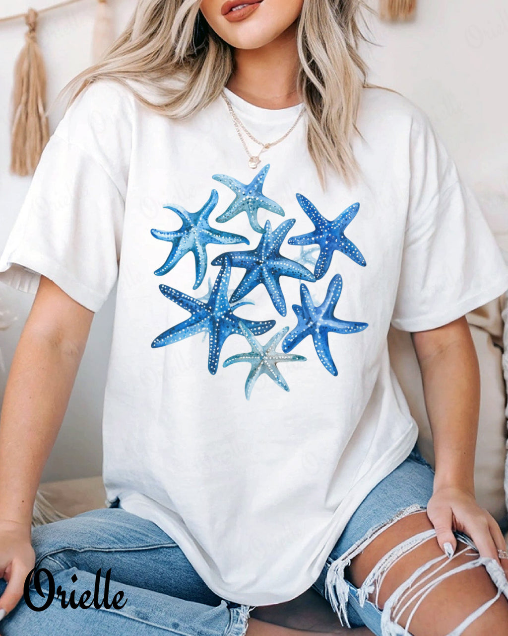 Тениска Relaxed Fit Blue Starfish