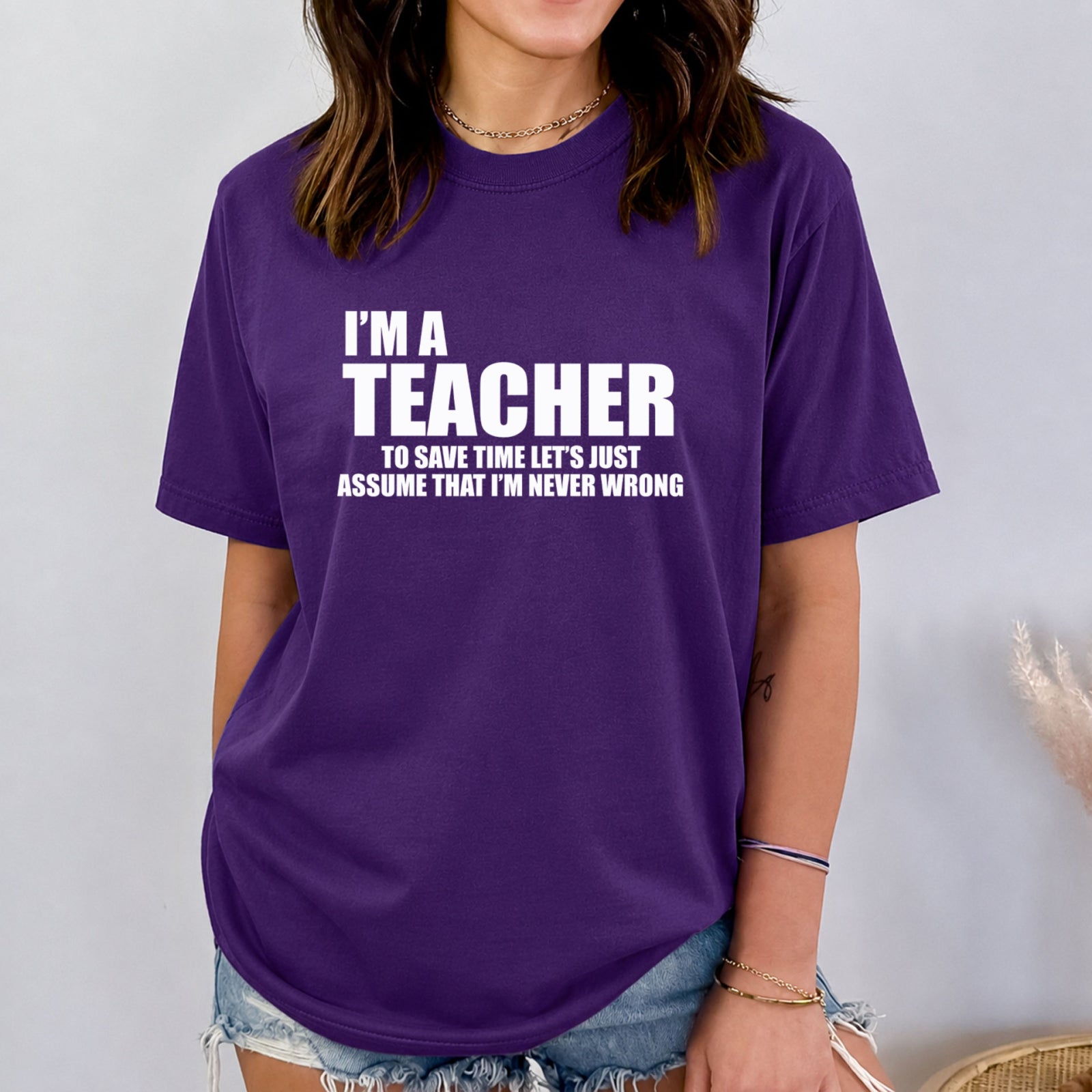 Тениска Relaxed Fit I'm a Teacher