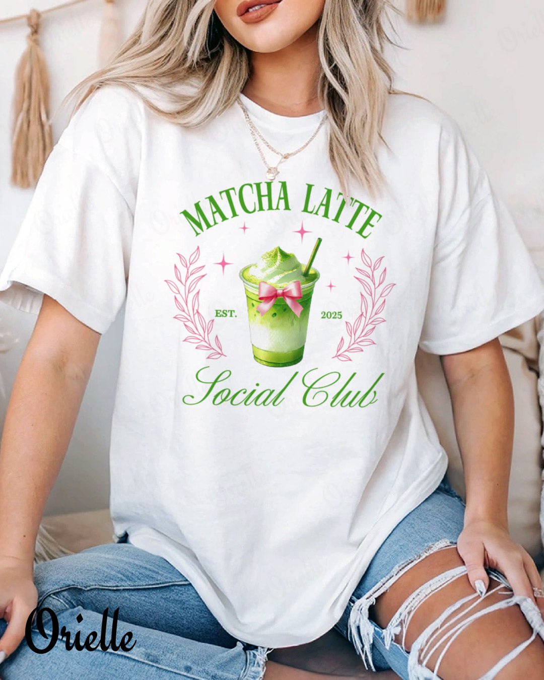 Тениска Relaxed Fit Matcha Club