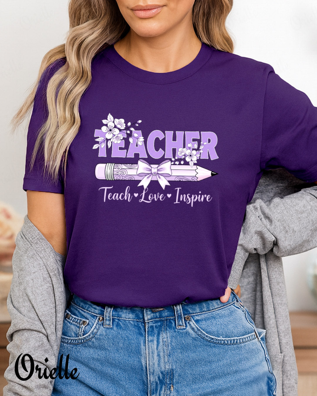 Тениска Relaxed Fit Purple Teacher
