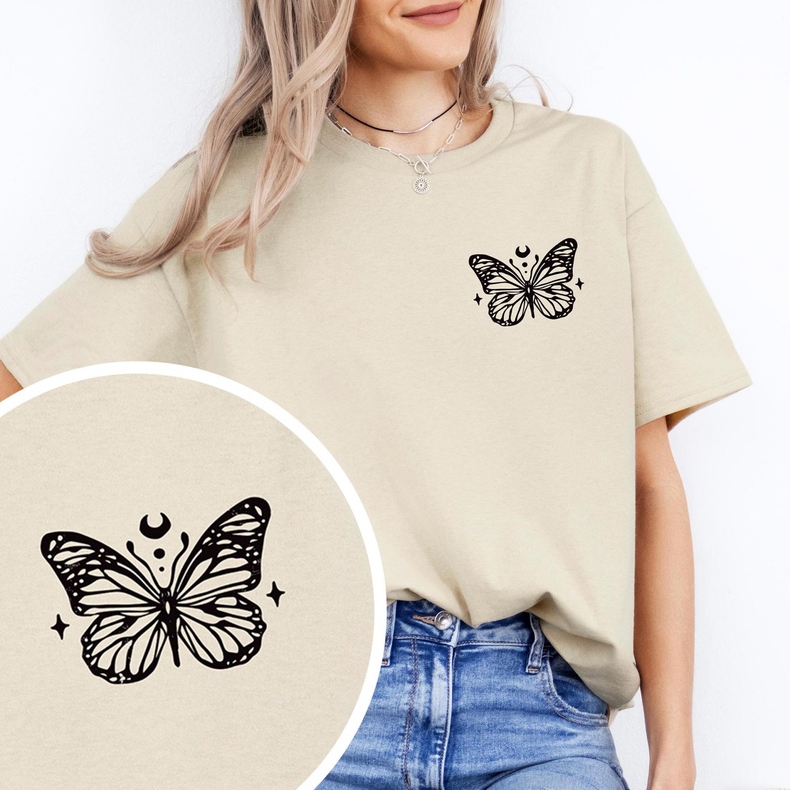 Тениска Relaxed Fit Vintage Butterfly