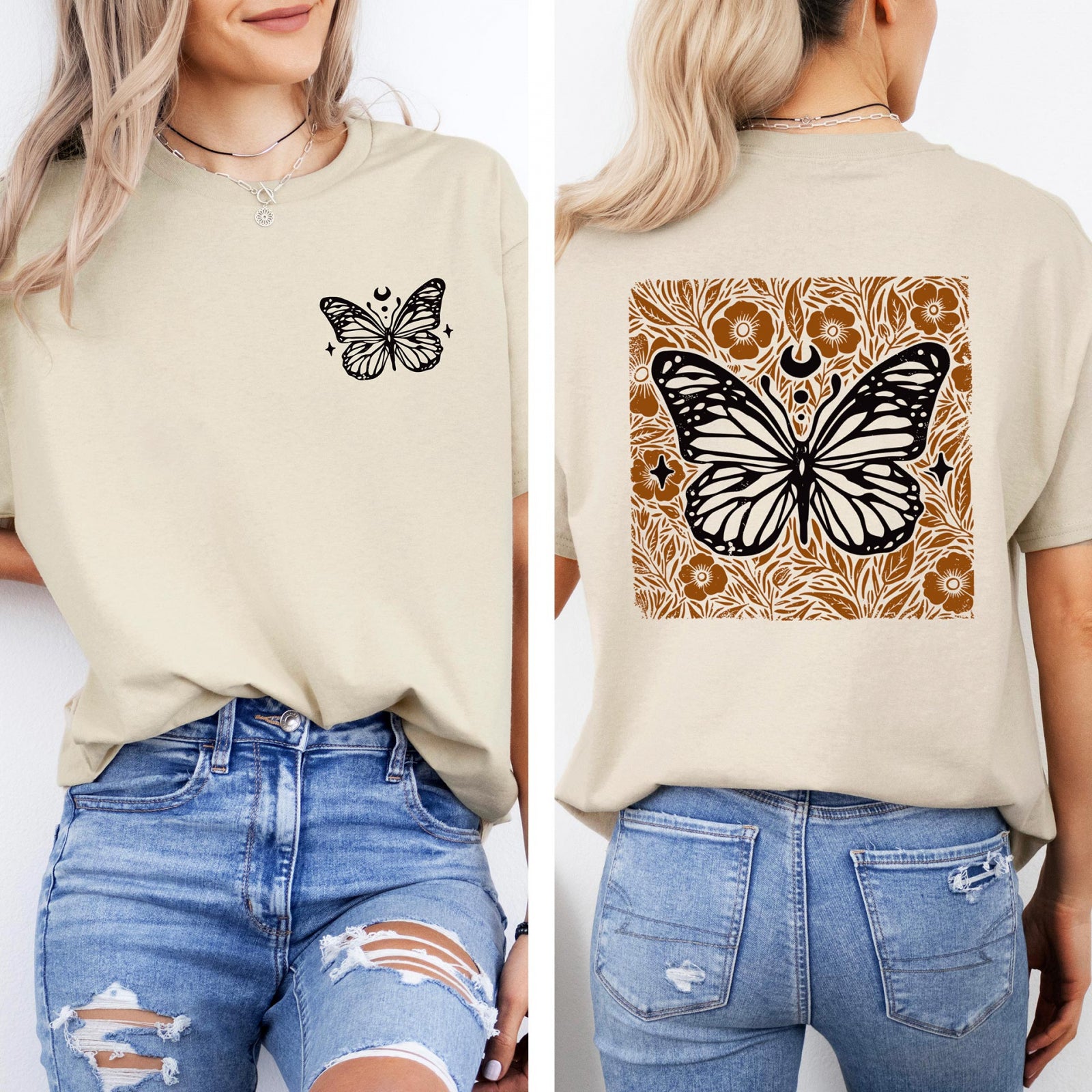 Тениска Relaxed Fit Vintage Butterfly