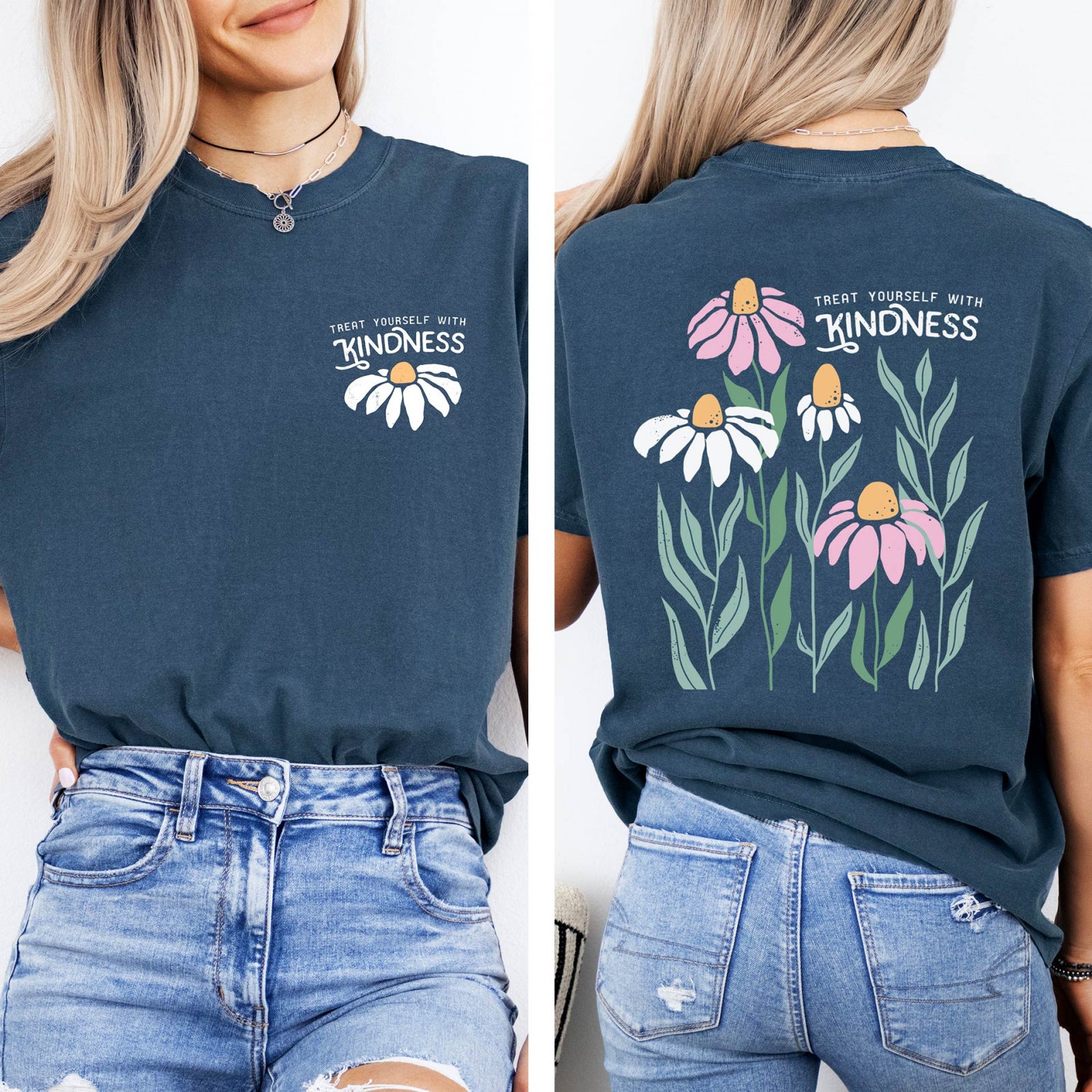 Тениска Relaxed Fit Kindness Flowers
