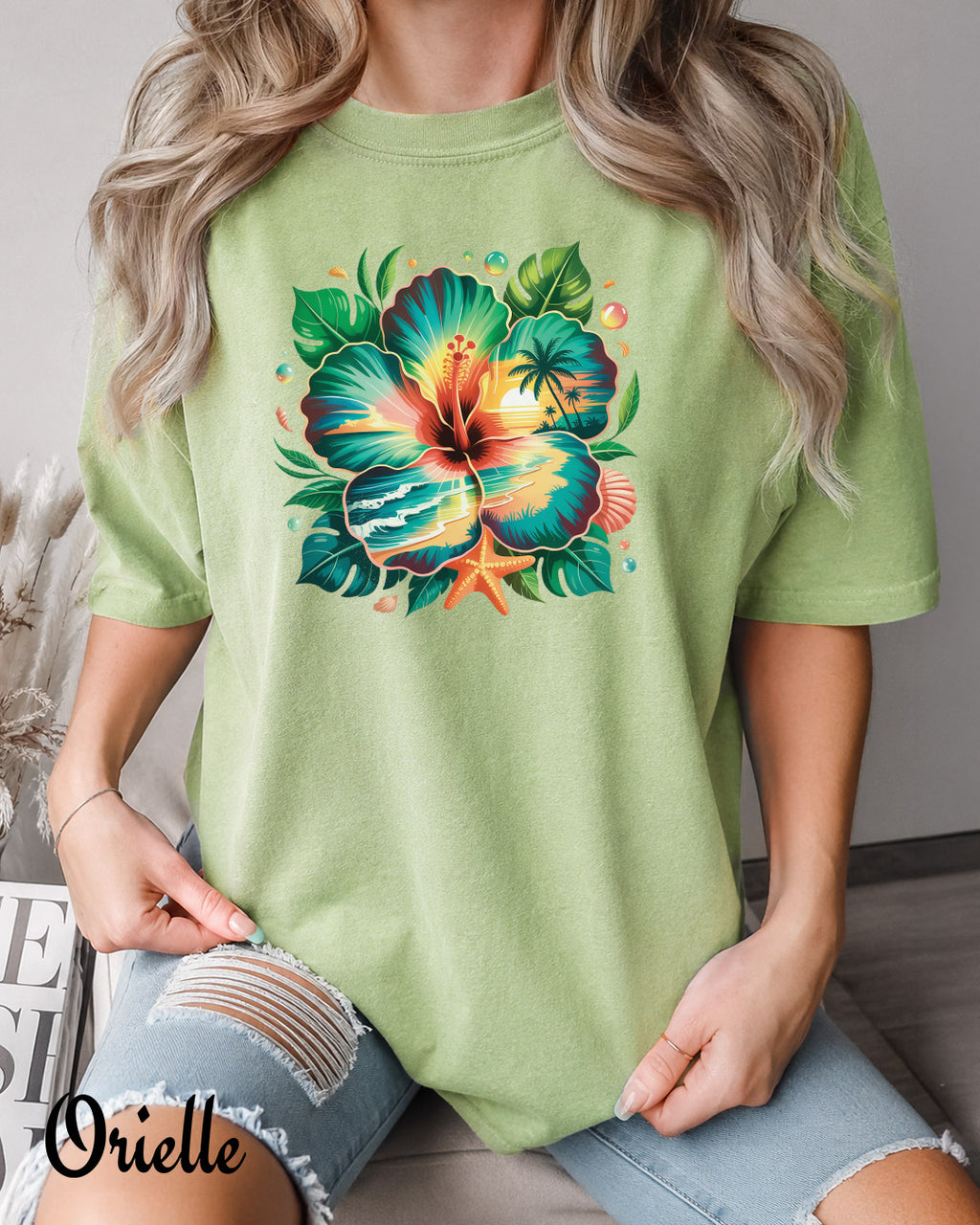 Тениска Relaxed Fit Tropical Hibiscus