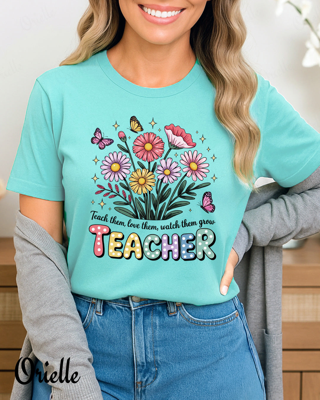 Тениска Relaxed Fit Teacher Flowers
