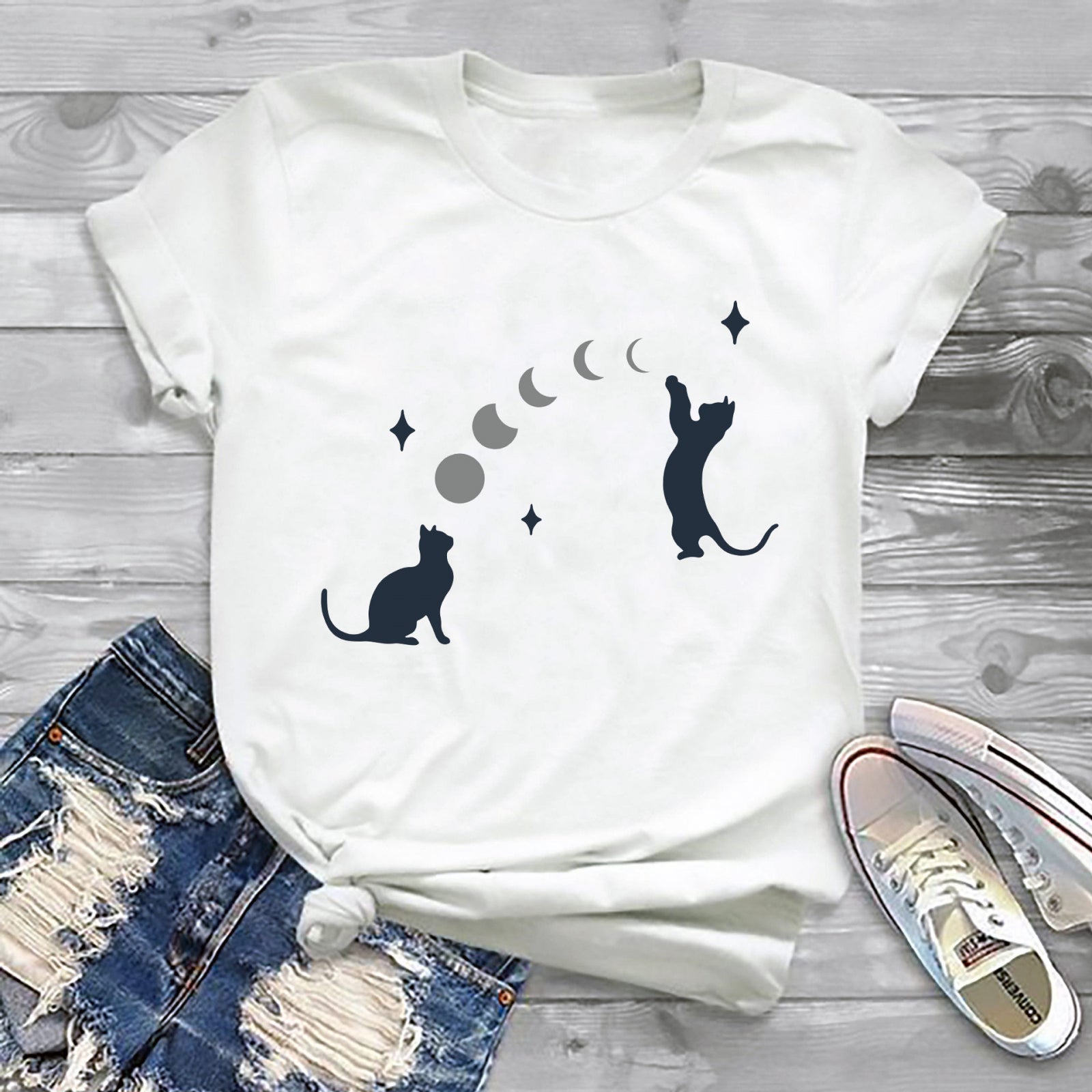 Тениска Moon Cat