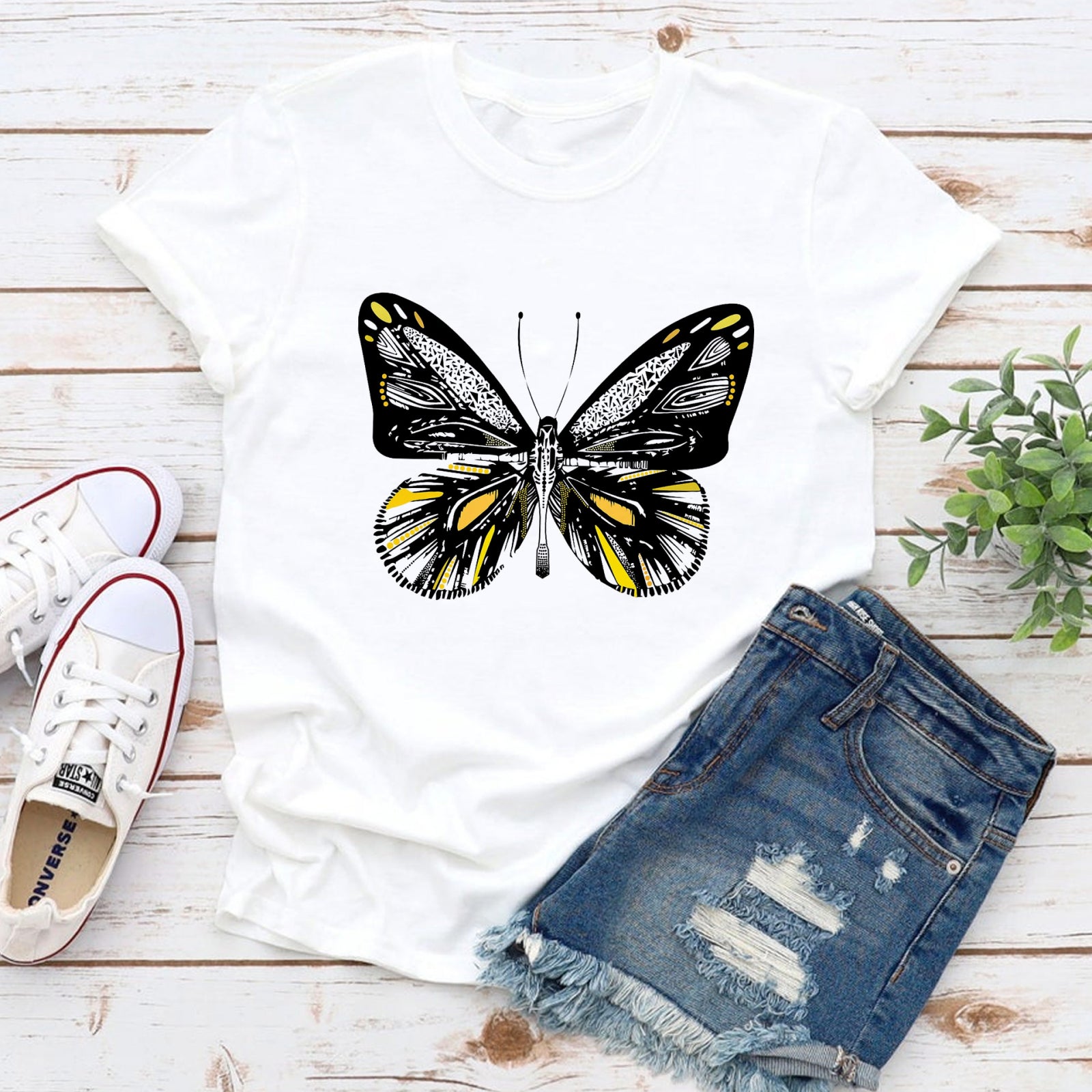 Тениска Yellow Butterfly